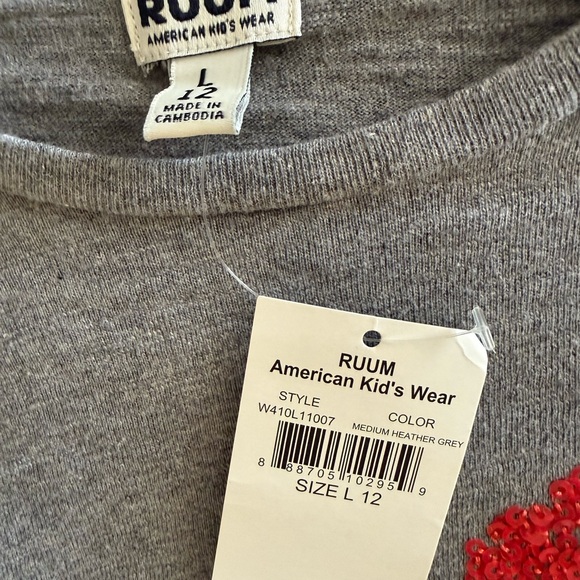 RUUM Girls Sequin Lipstick Long Sleeve Top | L (12) - Picture 8 of 8